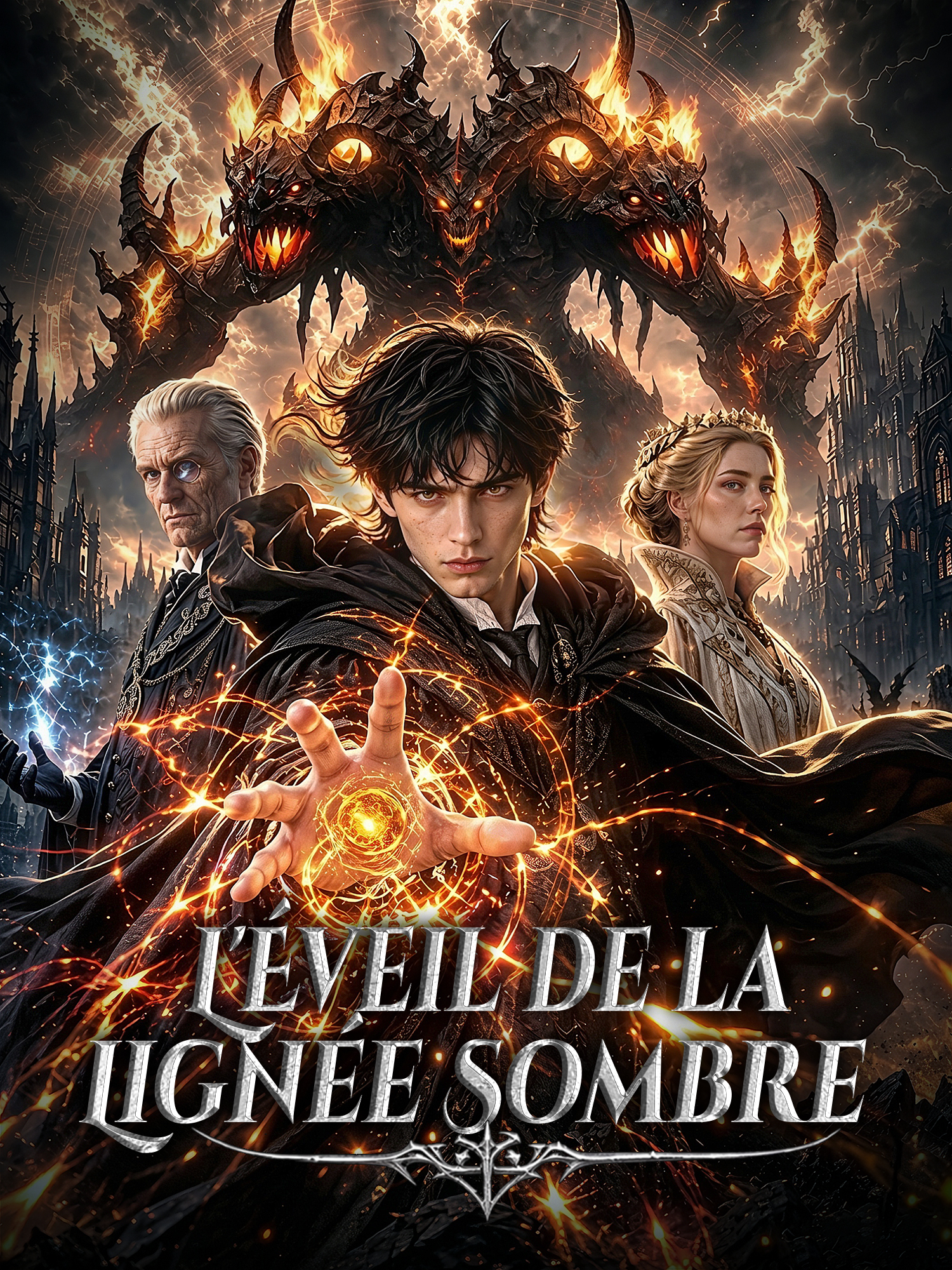 Affiche et Couverture de la Mini-série L'Éveil de la Lignée Sombre