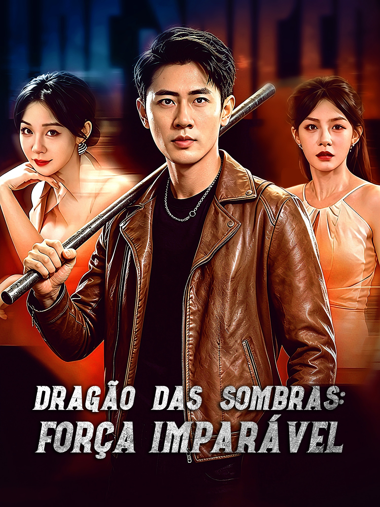 Capa e Pôster da Mini Novela Dragão das Sombras: Força Imparável