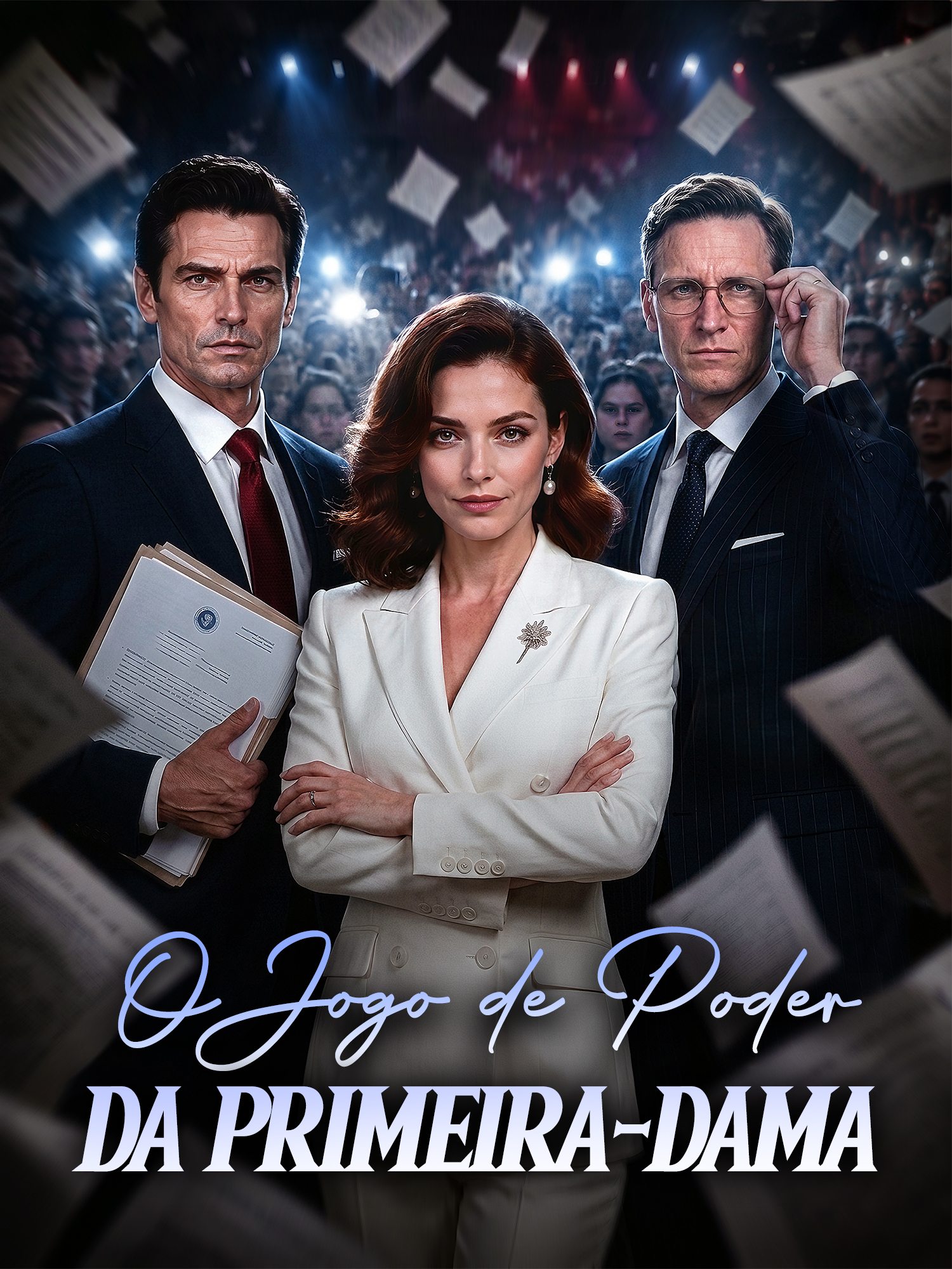Capa e Pôster da Mini Novela O Jogo de Poder da Primeira-Dama