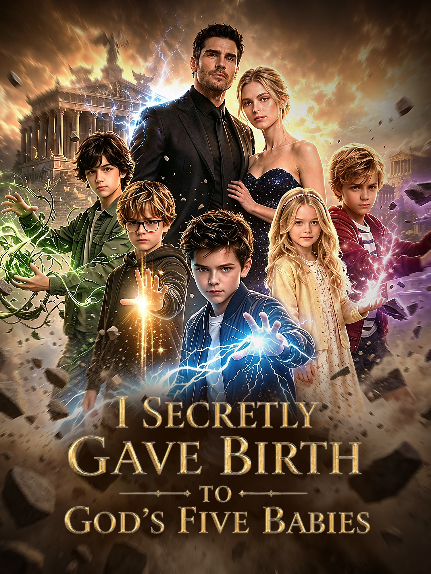 I Secretly Gave Birth to God's Five Babies Short Drama Cover