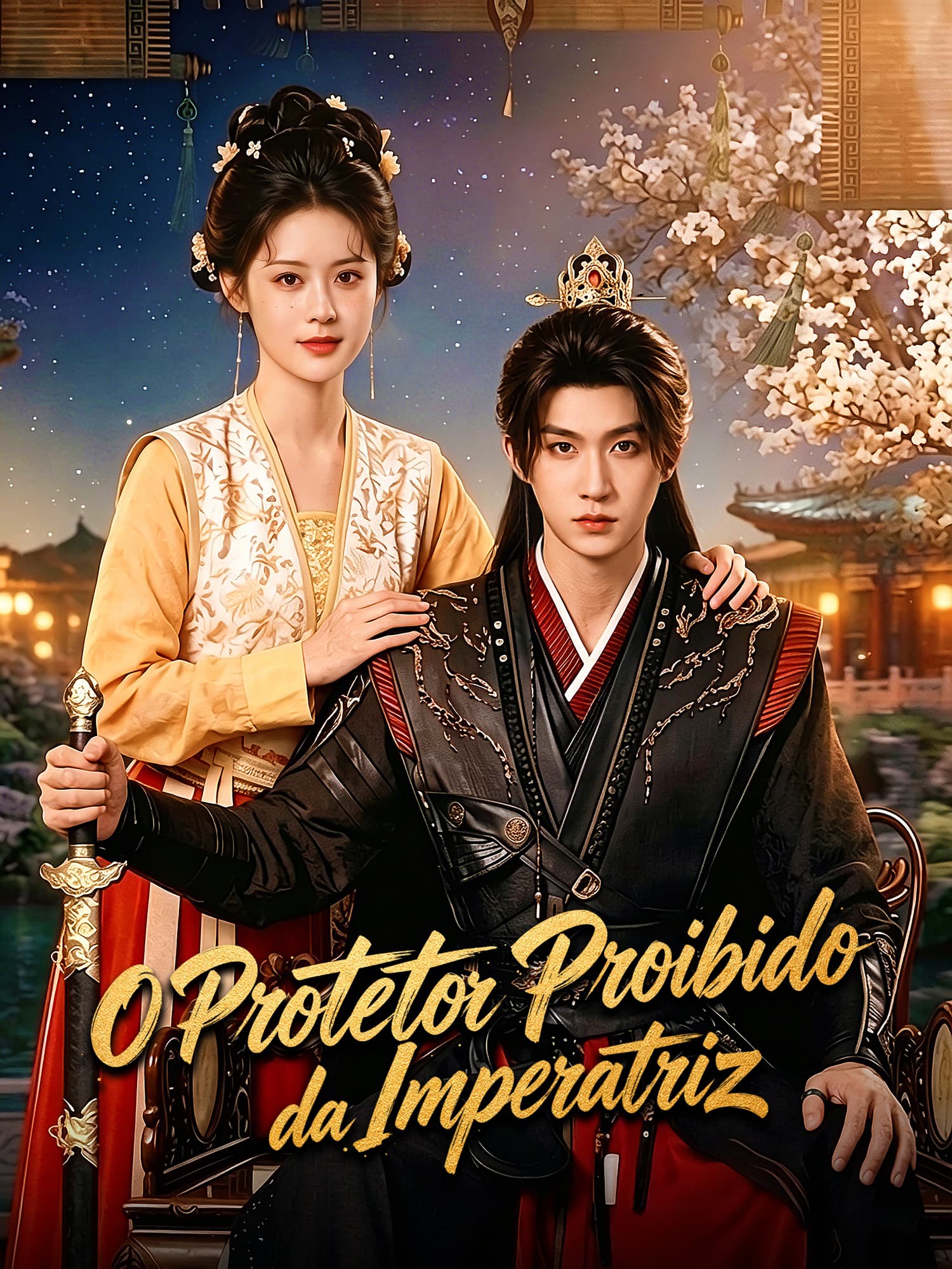 Capa e Pôster da Mini Novela O Protetor Proibido da Imperatriz