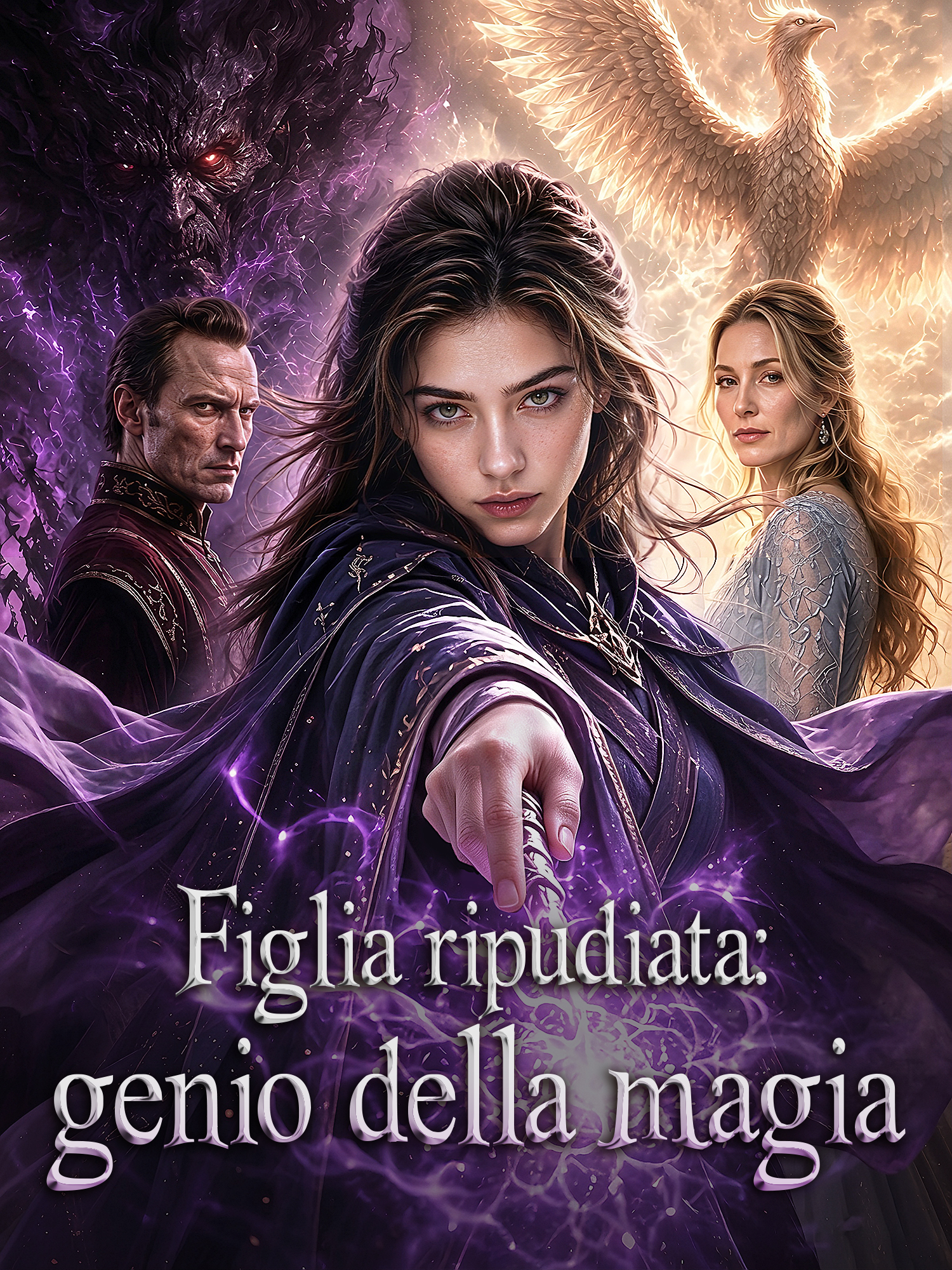 Copertina del dramma corto Figlia ripudiata: genio della magia (Categorie verticali di)