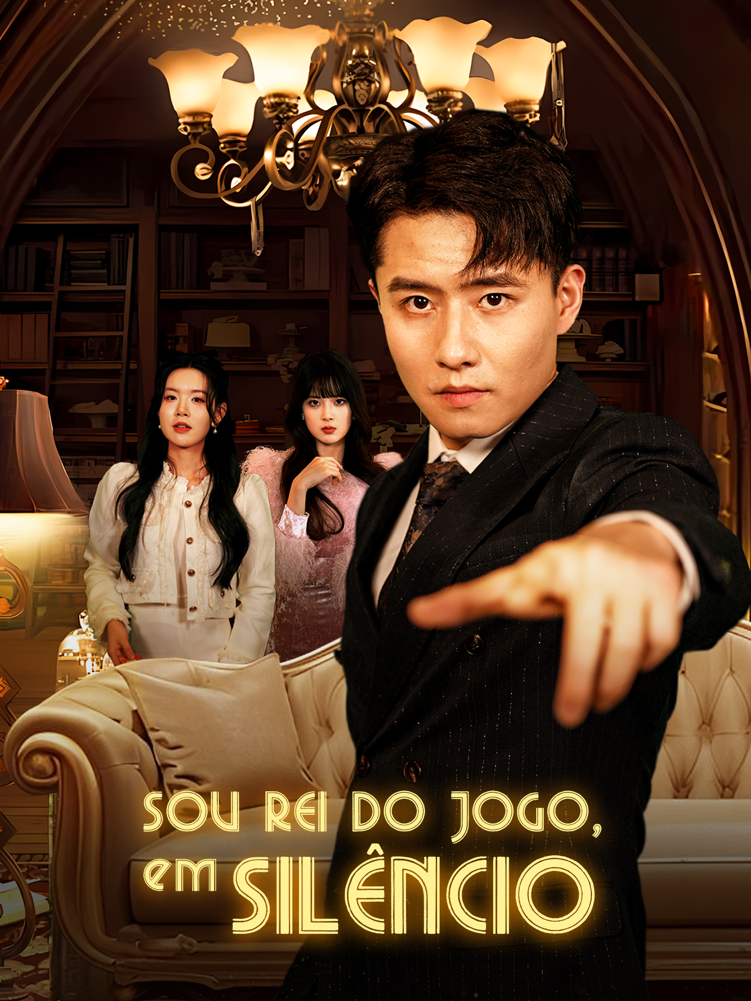 Capa e Pôster da Mini Novela Sou Rei do Jogo,em Silêncio