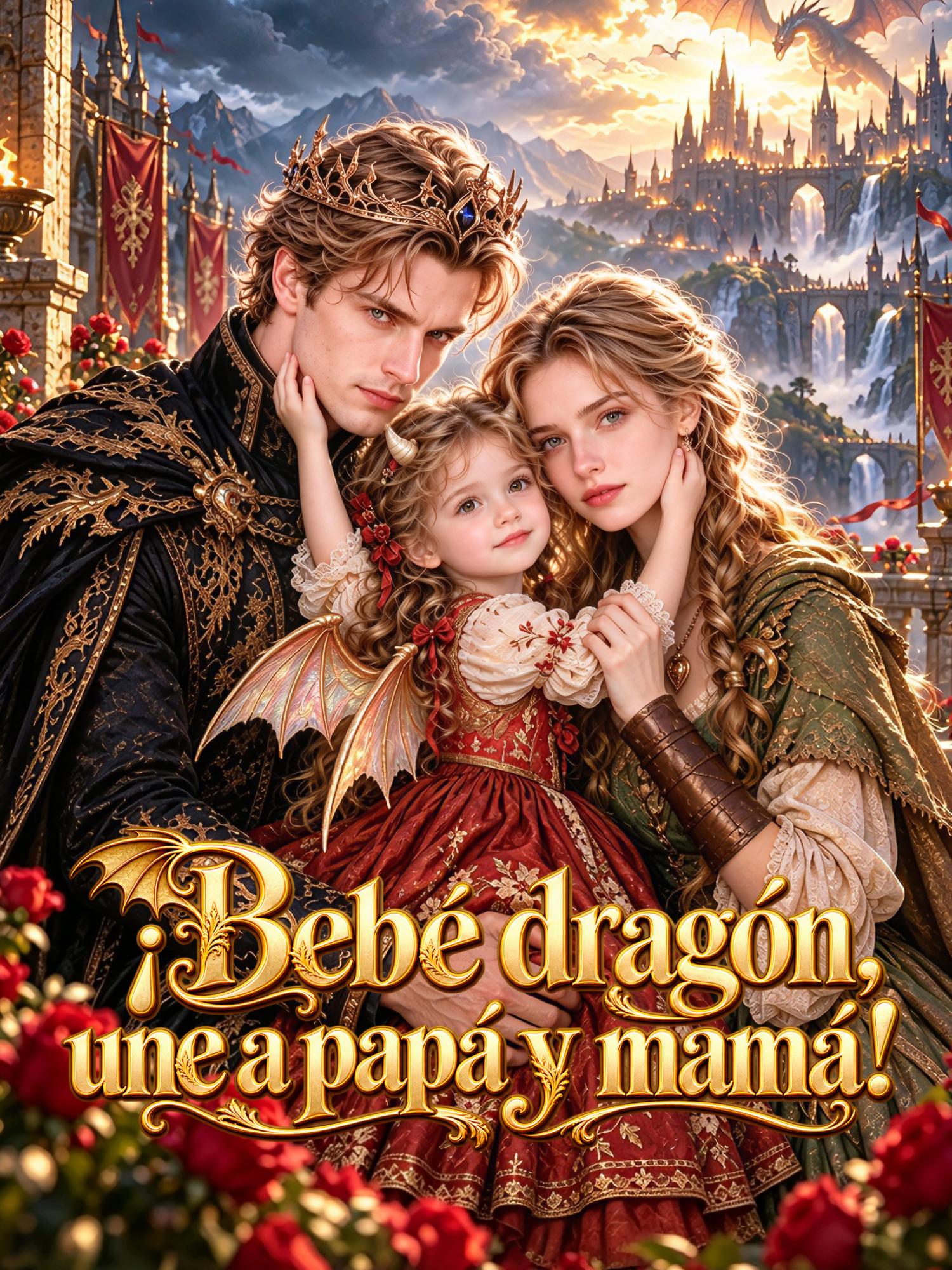 Portada y Póster de la Mini Serie ¡Bebé dragón, une a papá y mamá!
