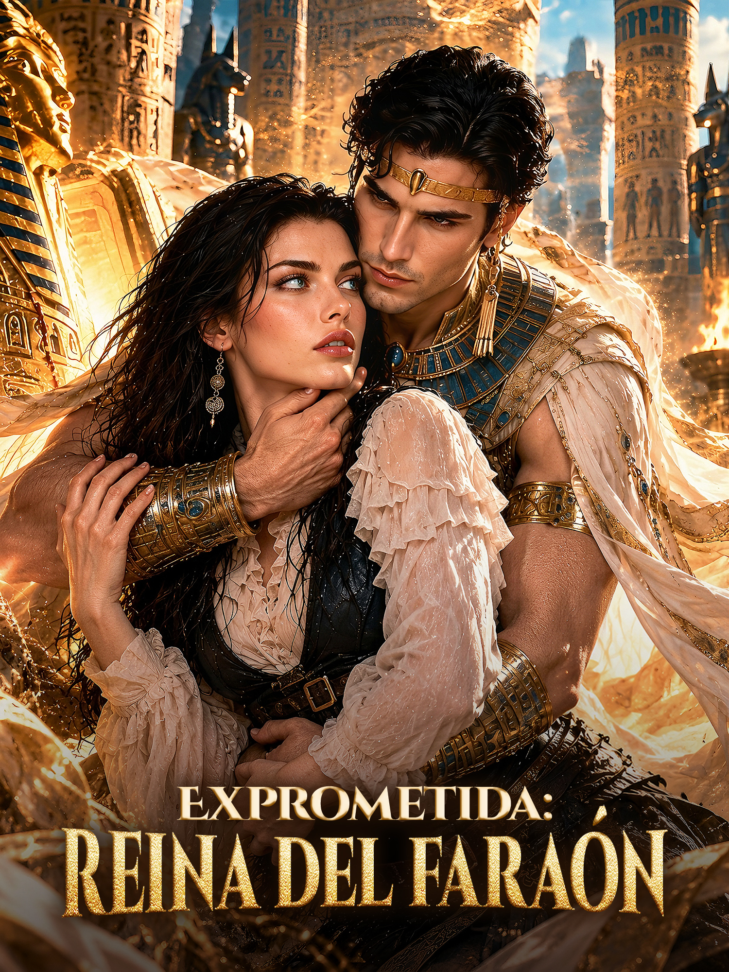 Portada y Póster de la Mini Serie Exprometida: reina del faraón