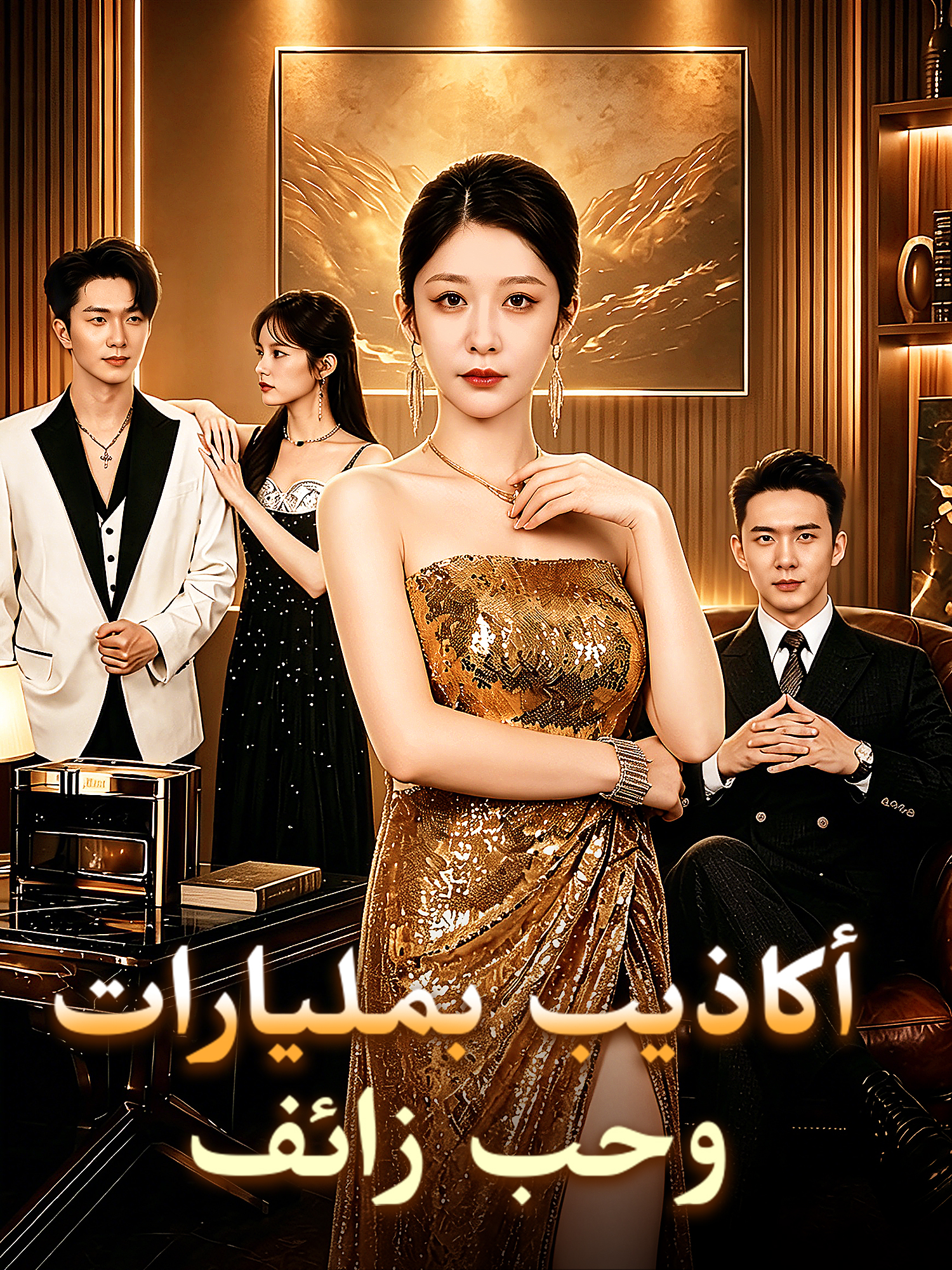 غلاف وملصق مسلسل أكاذيب بمليارات وحب زائف القصير