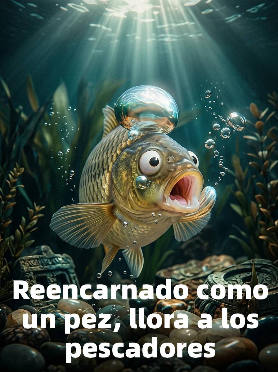 Reencarnado como un pez, llora a los pescadores